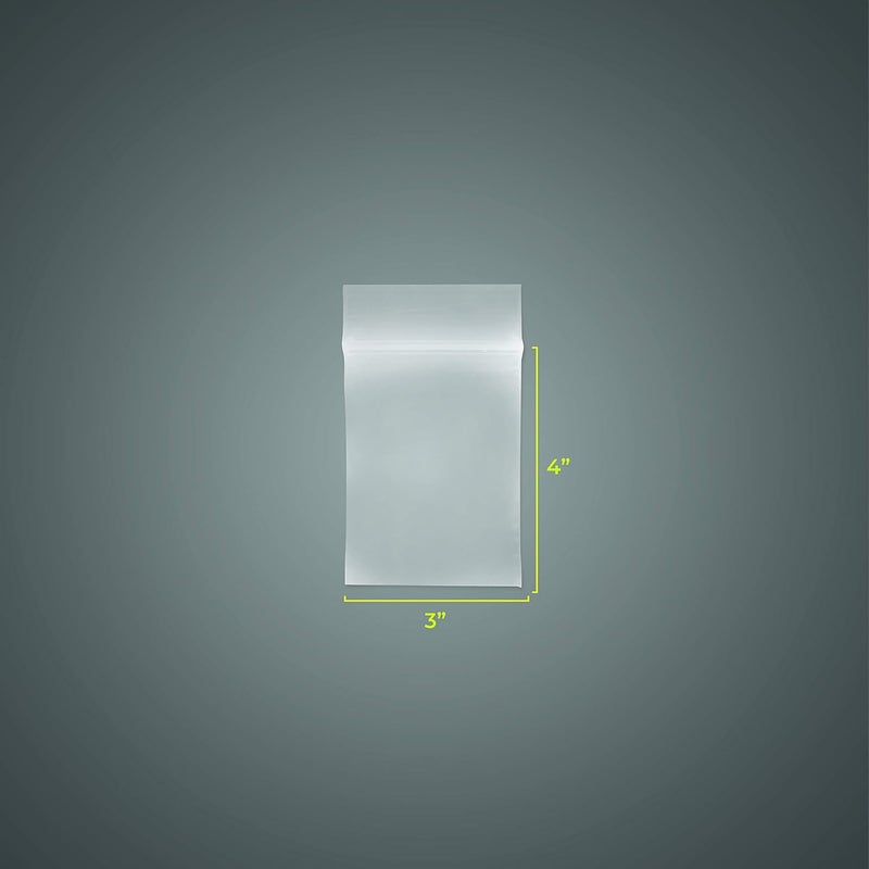 SNL Quality Zipper Lock Reclosable Clear Disposable Plastic Bags, Strong | 3" X 4" - 2 MIL - 1,000 Bags - Image 2