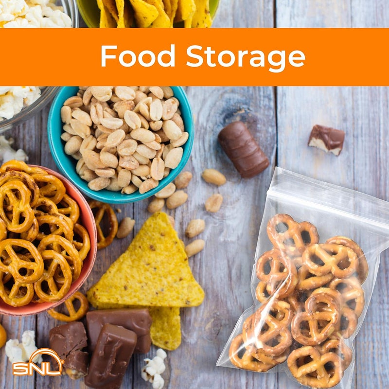 SNL Quality Zipper Lock Reclosable Clear Disposable Plastic Bags, Strong | 3" X 4" - 2 MIL - 1,000 Bags - Image 4