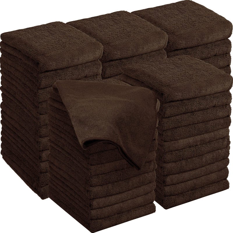 36 Packs of Bleach Proof Towels Microfiber Absorbent Salon Towels Bleach Resistant Salon Hand Towels for Gym Bath Spa Shaving Shampoo Home Hair Drying 16 x 28 Inches Coffee