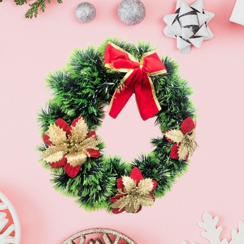 Umi Wreath Decoration for Home Office Christmas Decoration Items Green Wreath Christmas Decor for Xmas Tree Christmas Home Decor Items Type 1