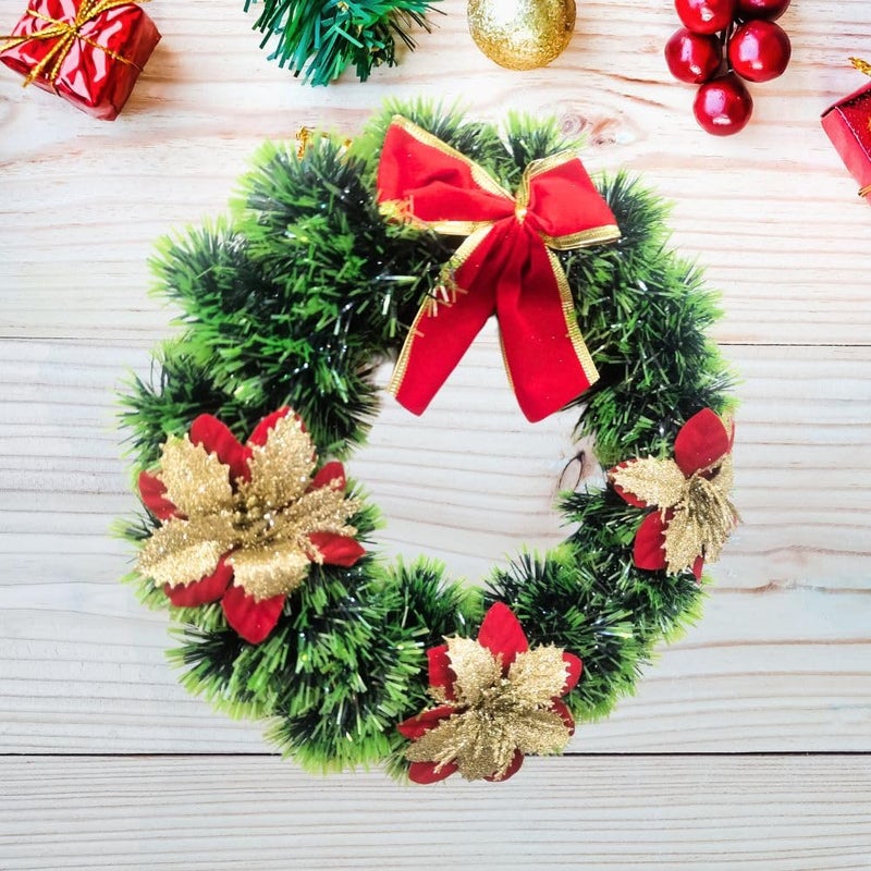 Umi Wreath Decoration for Home Office Christmas Decoration Items Green Wreath Christmas Decor for Xmas Tree Christmas Home Decor Items Type 1