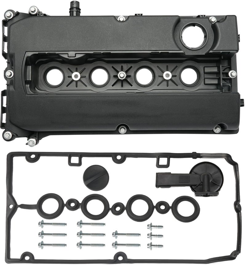 FRONEZER Engine Valve Cover with Gaskets Bolts Oil Filler Cap Compatible with 2011-2020 Chevy Cruze Sonic Trax Aveo, 2008-2009 Saturn Astra, 2009-2010 Pontiac G3 1.6L 1.8L Replace# 55558673 55564395 264-920 - Image 1