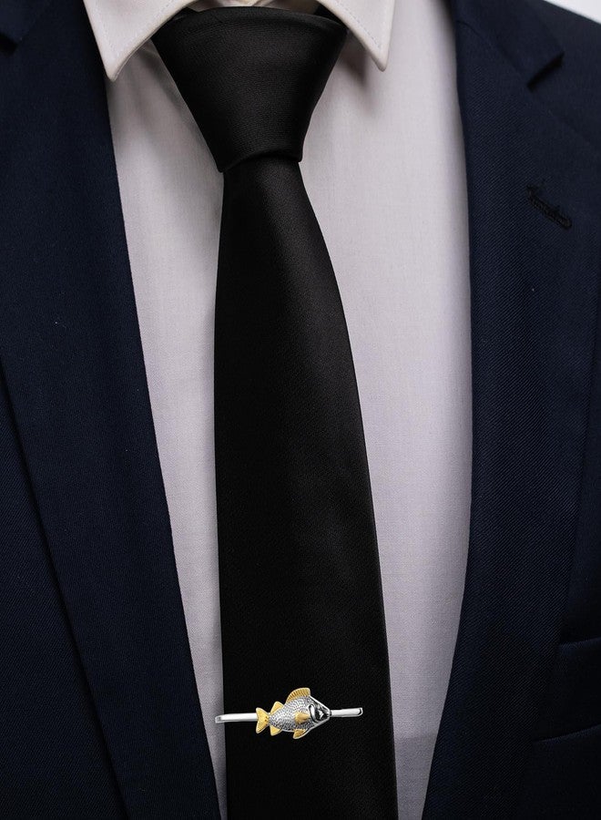 HAWSON Fish Tie Clip for Men Unique, Skinny Silver Tie Bar 2 Inch, Animal Tie Pin for Theme Wedding Shirts, Nautical Fishermen Captains Gift - Image 2