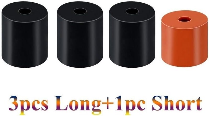 Black 3D Printer Silicone Solid Spacer Set 4 Sets 3 Long 1 Short Heatbed Leveling Columns Stable Installation - Image 3
