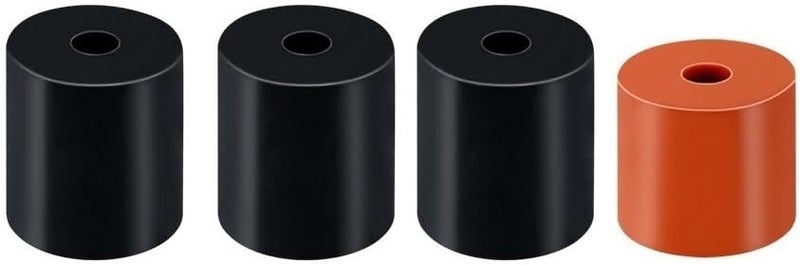Black 3D Printer Silicone Solid Spacer Set 4 Sets 3 Long 1 Short Heatbed Leveling Columns Stable Installation - Image 1