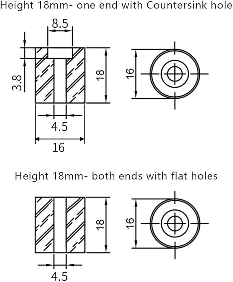Black 3D Printer Silicone Solid Spacer Set 4 Sets 3 Long 1 Short Heatbed Leveling Columns Stable Installation - Image 5