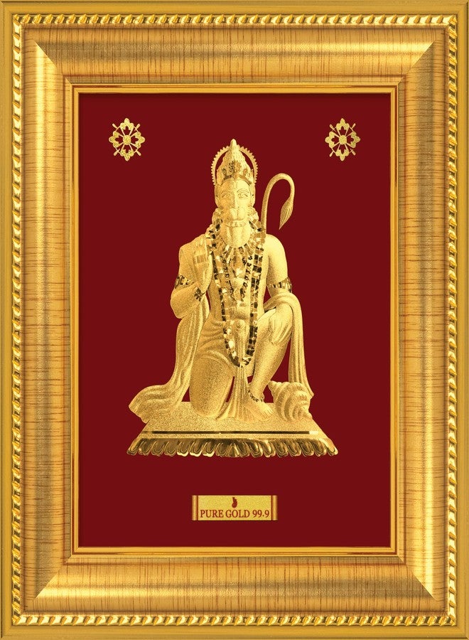 عمل فني من ورق الذهب الخالص عيار 24 قيراط من Prima Art Hanumanji