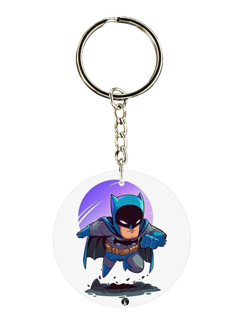 Double Sided Batman Printed Keychain
