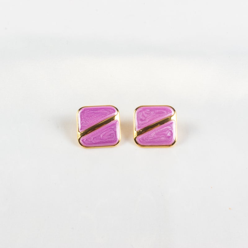 حلق أستانليس ستيل ذهبي × بنفسجي - Image 1