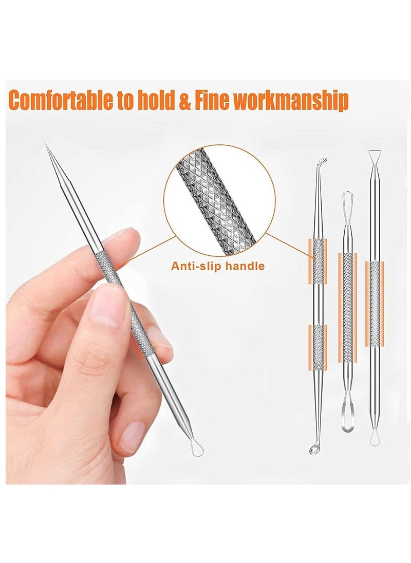 Generic 15 PCS Blackhead Remover Tools, Acne Extractor Tool, Professional Stainless Pimple Acne Blemish Removal Tools Set  - Image 2