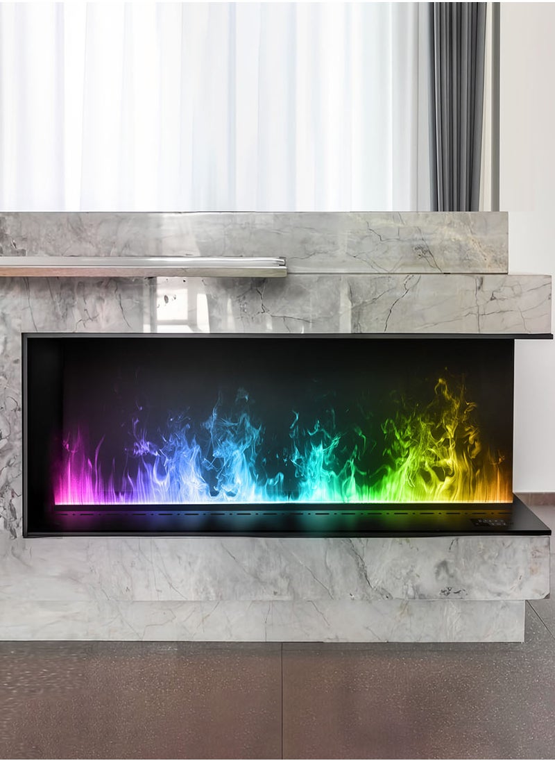 AFLYEVER Chimenea atomizada 3D con llama de vapor colorida, niebla decorativa ecológica personalizada, chimenea eléctrica inteligente de vapor de agua para interiores  - Image 1