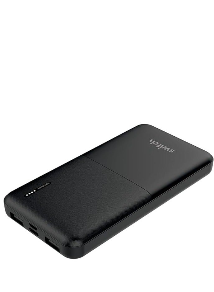 Switch SWITCH 10K Power Bank, Portable 10,000mAh Charger, PB-S100, 4-Port Fast Charging with Battery Indicator, Compatible with iPhone, Samsung, Huawei & More  - Image 2