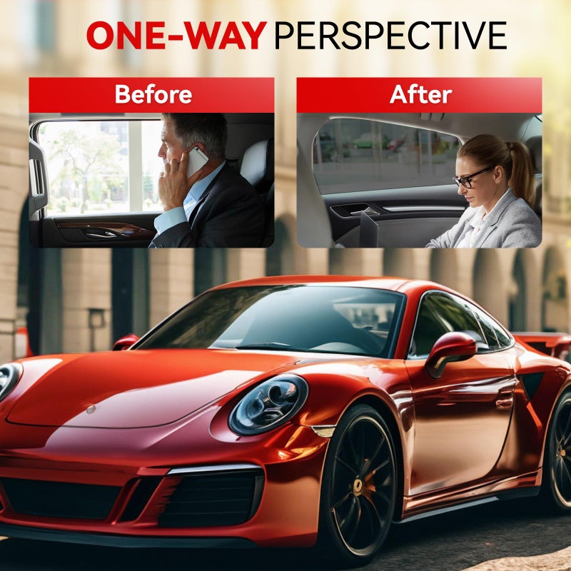 IAQWE 80% Window Tint Car with 80 Percent VLT 20 in x 10 Ft Privacy Ceramic Window Tint for Car Blocks UV IR Rays, Heat & Glare - Scratch Resistance-Black - Image 3