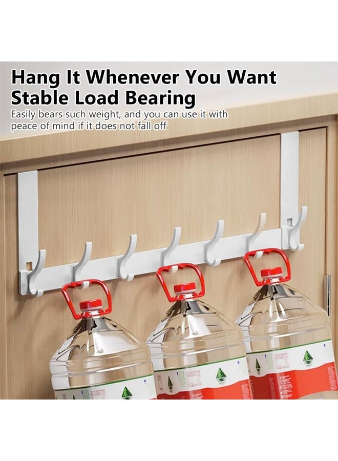Over The Door Hooks，Heavy Duty Over The Door Hooks，12 Hooks，Strong Load-Bearing Capacity, Stable and Durable，Space Saving ,for Hanging Clothes,Coats,Bags,Towels and Hat,White - Image 5