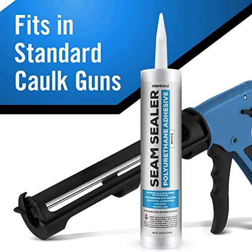 Berkland Polyurethane Seam Sealer Automotive Compound Kit - Durable & Flexible Auto Body Filler - Seam & Joint Compound for Bare, Primed or Painted Surfaces - Automotive Seam Sealer White - RV Roof Sealant - Image 4
