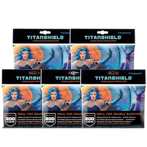 TitanShield Clear Transparent Inner Sleeves 1000 ct Perfect Fits Card Sleeves Compatible with Pokmon TCG Trading Cards MTG Magic The Gathering One Piece For Double Sleeving - Image 1