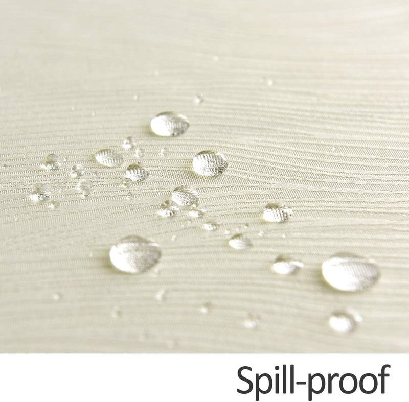 maxmill Jacquard Table Cloth Swirl Pattern Spillproof Wrinkle Resistant Heavy Weight Soft Tablecloth for Kitchen Dinning Tabletop Decoration Outdoor Picnic Rectangle 52 x 70 Inch Ivory - Image 5