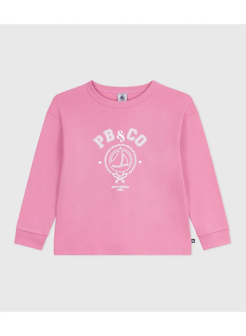 بيتي باتو تيشيرت قطني مطبوع بأكمام طويلة للأطفال