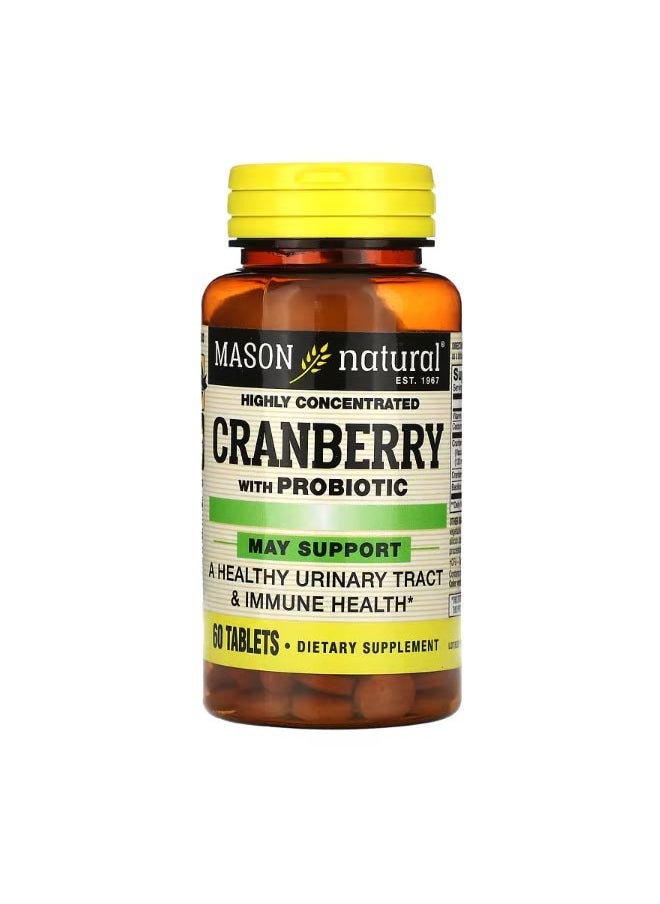 Mason Natural Cranberry with Probiotic Highly Concentrated 60 Tablets  - Image 1