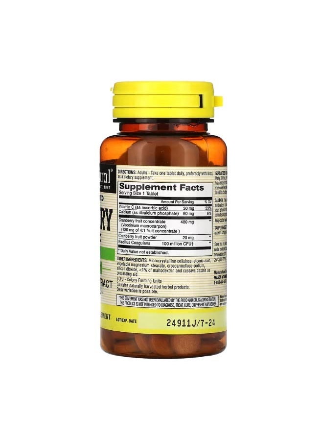 Mason Natural Cranberry with Probiotic Highly Concentrated 60 Tablets  - Image 2