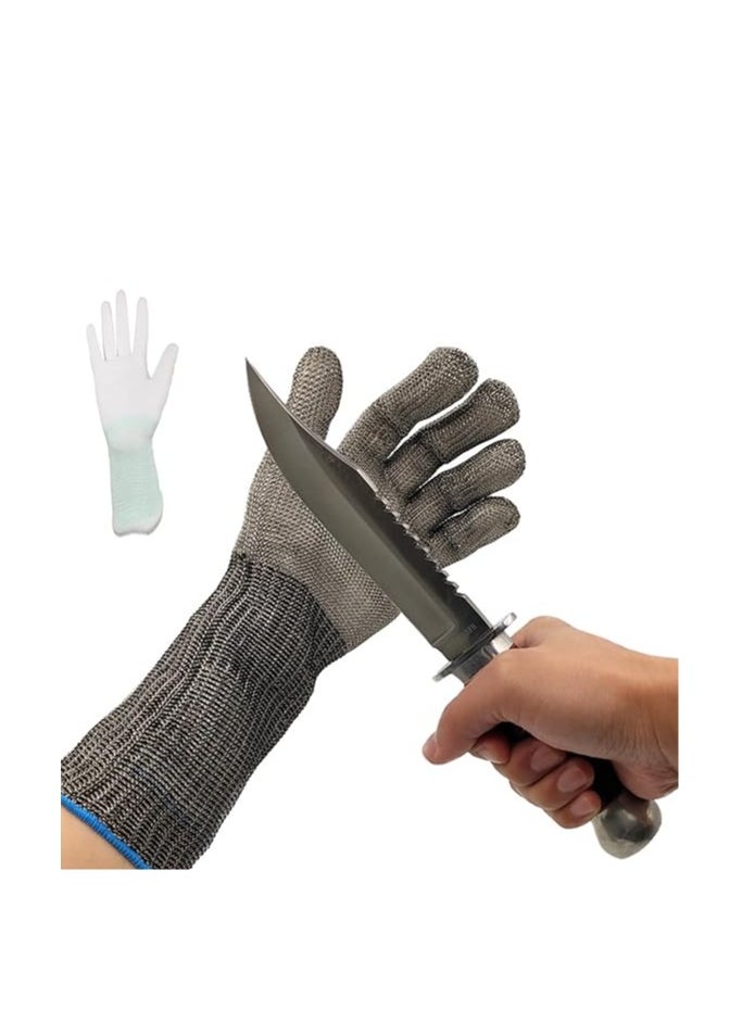 SYOSI 🔪 Food Grade: To be defined as food grade, materials need to be non-toxic and safe for consumption. Chain glove is professionally certified as food grade. Also the excellent wet and dry grip makes it  - Image 1