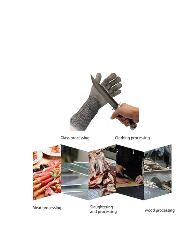 SYOSI 🔪 Food Grade: To be defined as food grade, materials need to be non-toxic and safe for consumption. Chain glove is professionally certified as food grade. Also the excellent wet and dry grip makes it  - Image 2