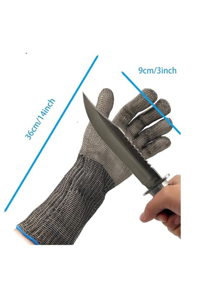 SYOSI 🔪 Food Grade: To be defined as food grade, materials need to be non-toxic and safe for consumption. Chain glove is professionally certified as food grade. Also the excellent wet and dry grip makes it  - Image 3