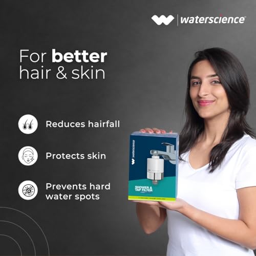 waterscience CLEO Tap And Shower Filter For Hard Water | Water Softener For Bathroom | Hard Water Filter, Silver - Image 3