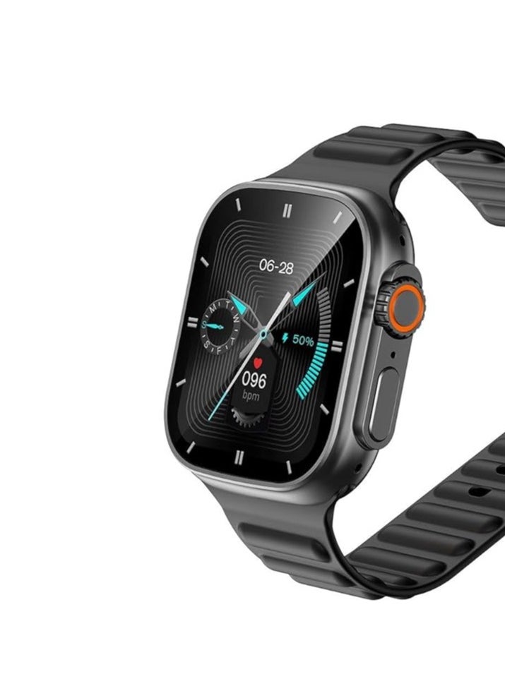 Awei H50 Ultra Smart Watch 49mm titanium metal case,Waterproof IP67,Wireless Charging Bluetooth Call, NFC, Fitness - Black - pzsku/ZB240A44DF91D5F8F7B54Z/45/_/1724749241/ee9422dc-4f17-47b4-9773-ea9f91ce93c0