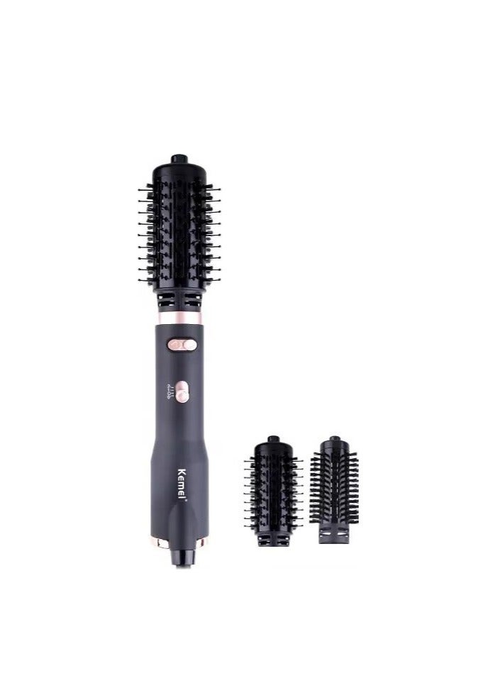Kemei 2-in-1 Air Straight Brush with Blowing Curl Function – Quick & Easy Hair Modeling, Fast Heating & Styling Multicolour - Image 1