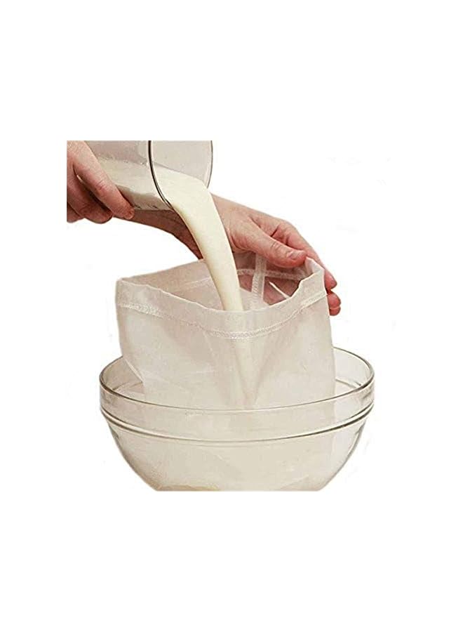 S-TOP 2 Pcs Pro Quality Nut Milk Bag - Big 12X12 Commercial Grade - Reusable Almond Milk Bag & All Purpose Food Strainer - Fine Mesh Nylon Cheesecloth & Cold Brew Coffee Filter - Image 2