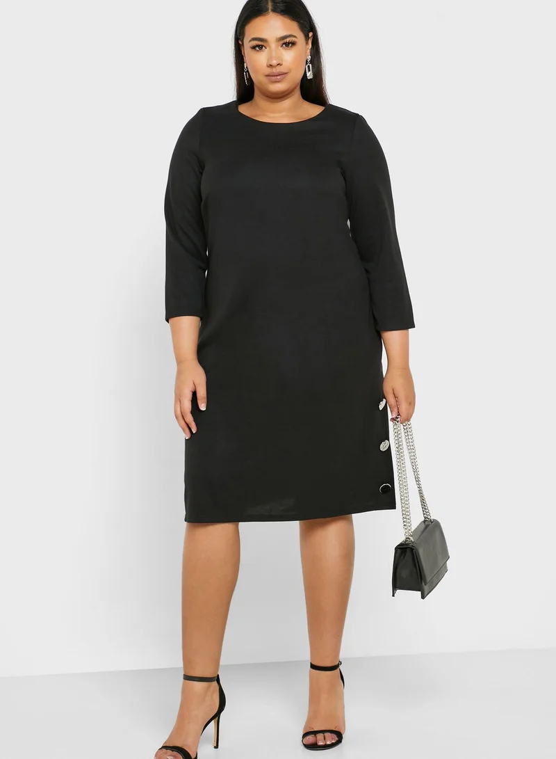 EVANS Button Detail Dress