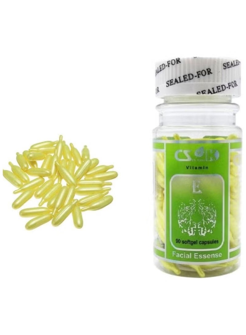 CSK Vitamin E Capsules for Moisturizing, Nourishing & Skin Brightening – Formula (90 Capsules) - Image 3