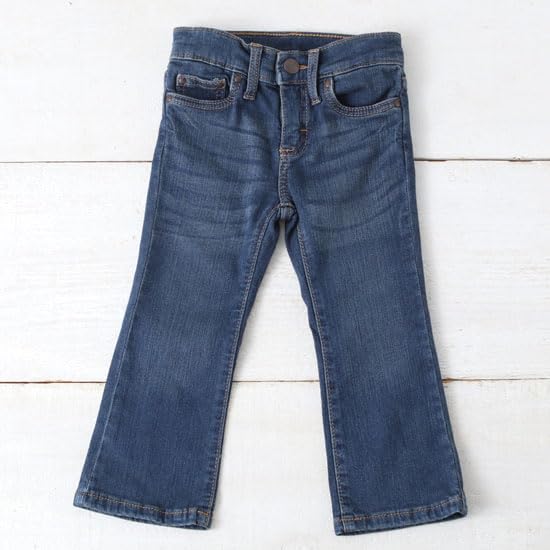 Wrangler babyboys Five Pocket Boot Cut Jean Dark Blue 03 Months - Image 3