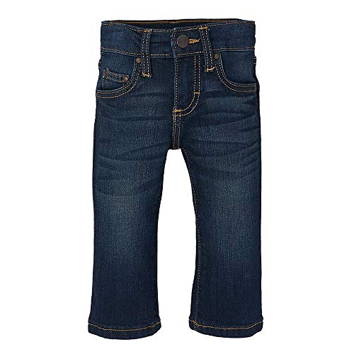 Wrangler babyboys Five Pocket Boot Cut Jean Dark Blue 03 Months - Image 1