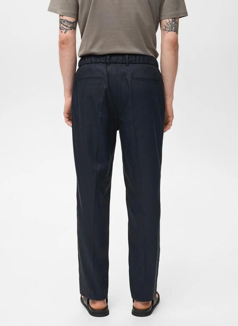 Mango Man Tyler High Waist Trousers