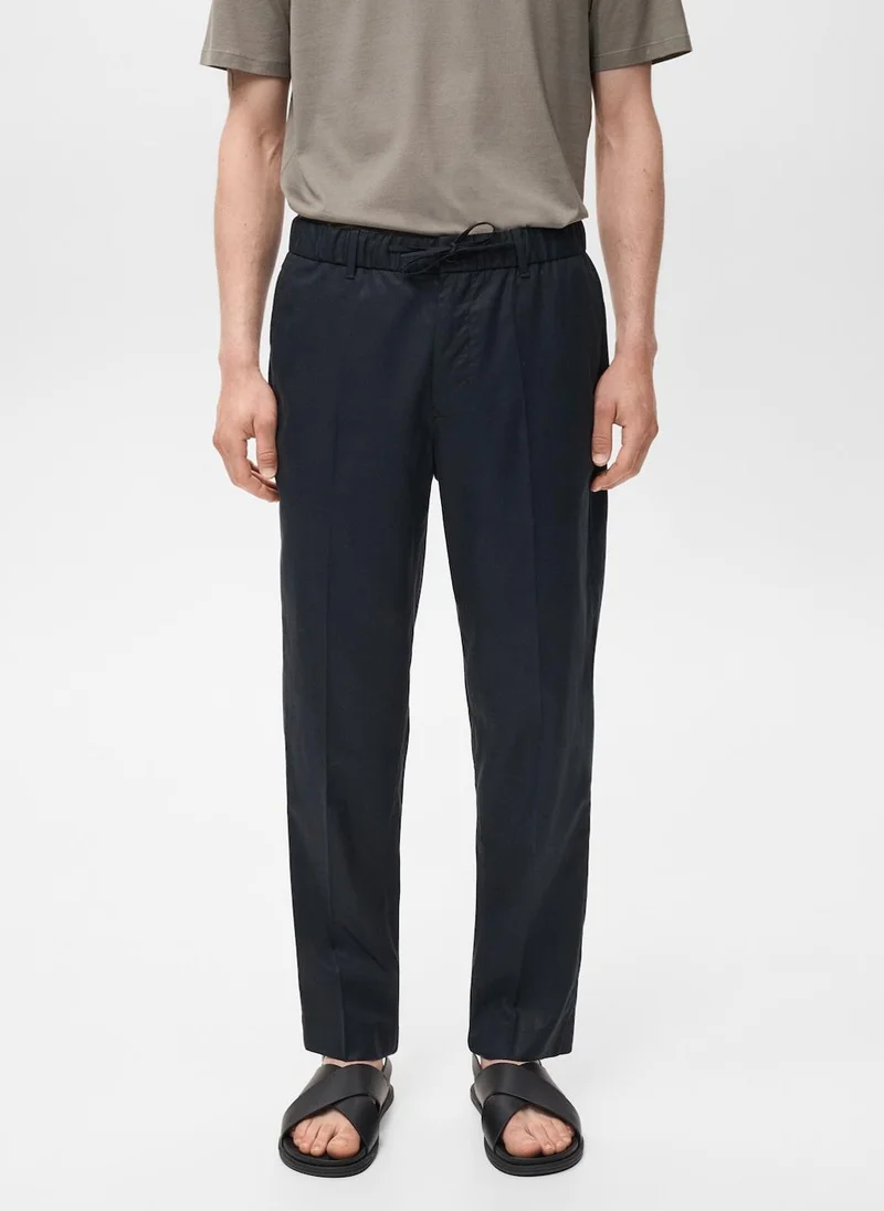 Mango Man Tyler High Waist Trousers