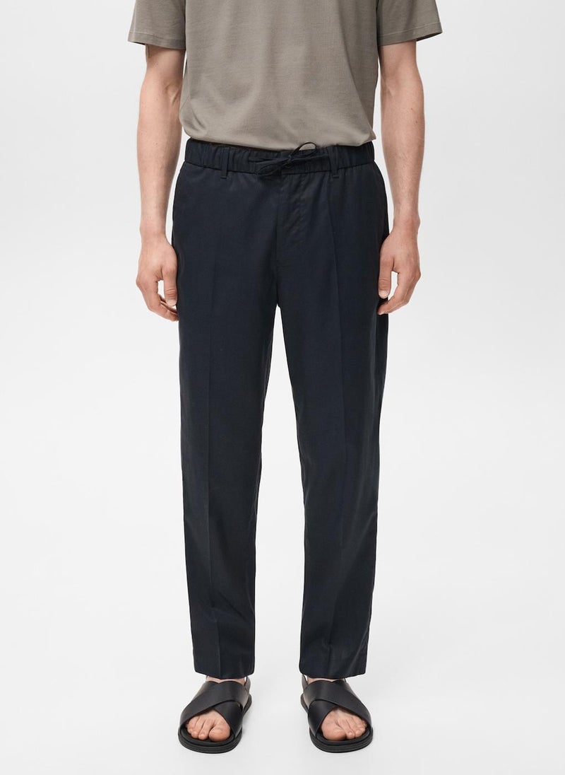 Mango Man Tyler High Waist Trousers  - Image 1