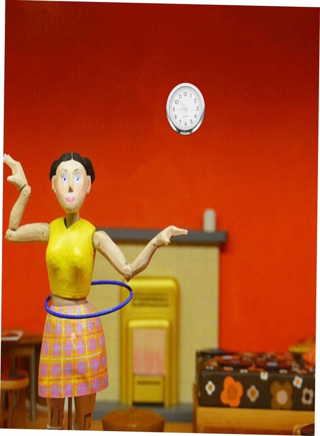 TOYANDONA Miniature Clock Model Models Furniture Tiny House Accessories House Floor Clock Doll House Scene Decoration Doll House Decor Miniatures White Wall Clock Alloy.Glass.Paper Props - Image 4