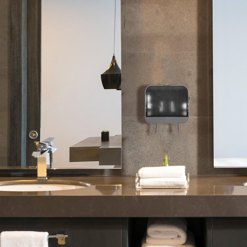 Gray Wall Mounted Soap Dish Holder with Hook Self Draining No Drill - Image 5