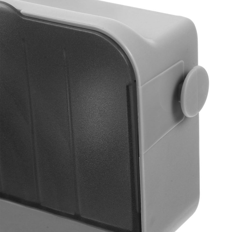 Gray Wall Mounted Soap Dish Holder with Hook Self Draining No Drill - Image 4
