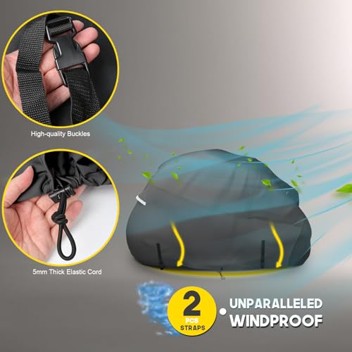 Rosefray Zero Turn Mower Cover,Waterproof 420D Marine Grade Fabric-Universal Fit for John Deer,Cub Cadet Zero Turn Up to 60" Lawn Mower Decks,Dimensions: 79" L X 46" W X 55" H Black - Image 3