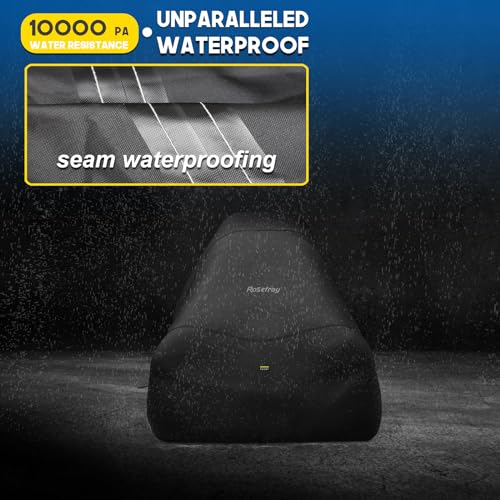 Rosefray Zero Turn Mower Cover,Waterproof 420D Marine Grade Fabric-Universal Fit for John Deer,Cub Cadet Zero Turn Up to 60" Lawn Mower Decks,Dimensions: 79" L X 46" W X 55" H Black - Image 5