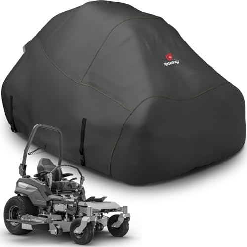 Rosefray Zero Turn Mower Cover,Waterproof 420D Marine Grade Fabric-Universal Fit for John Deer,Cub Cadet Zero Turn Up to 60" Lawn Mower Decks,Dimensions: 79" L X 46" W X 55" H Black - Image 1