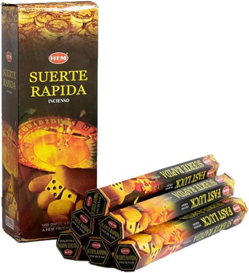 HEM Fast Luck Incense - Box of Six 20 Stick Tubes - Image 1