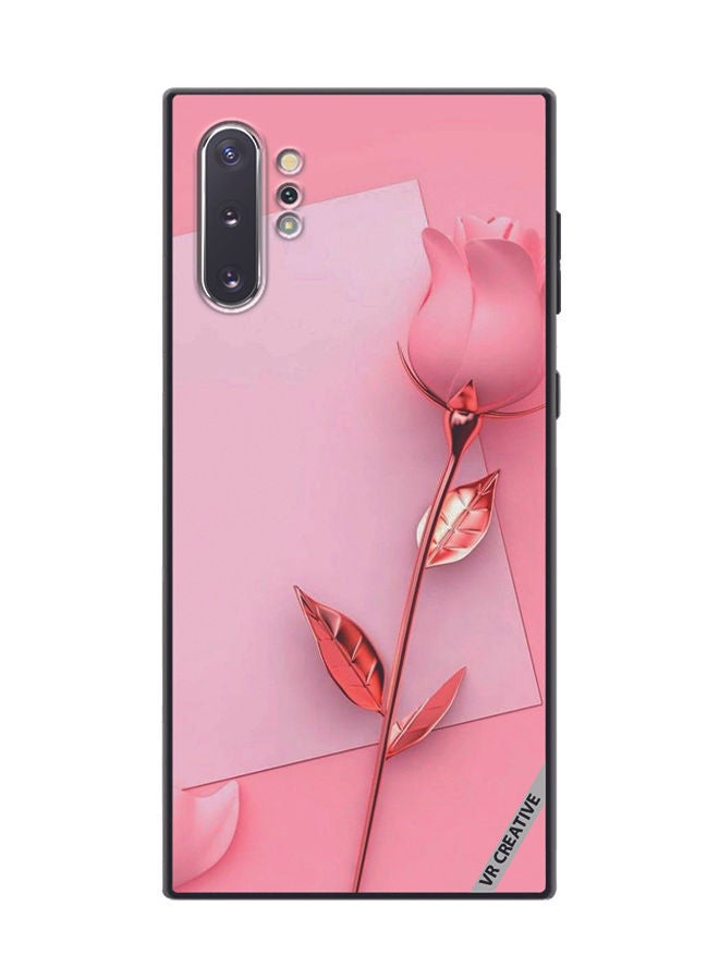 VR CREATIVE Protective Case Cover For Samsung Galaxy Note10 Plus 5G Pink Rose Design Multicolour - Image 1