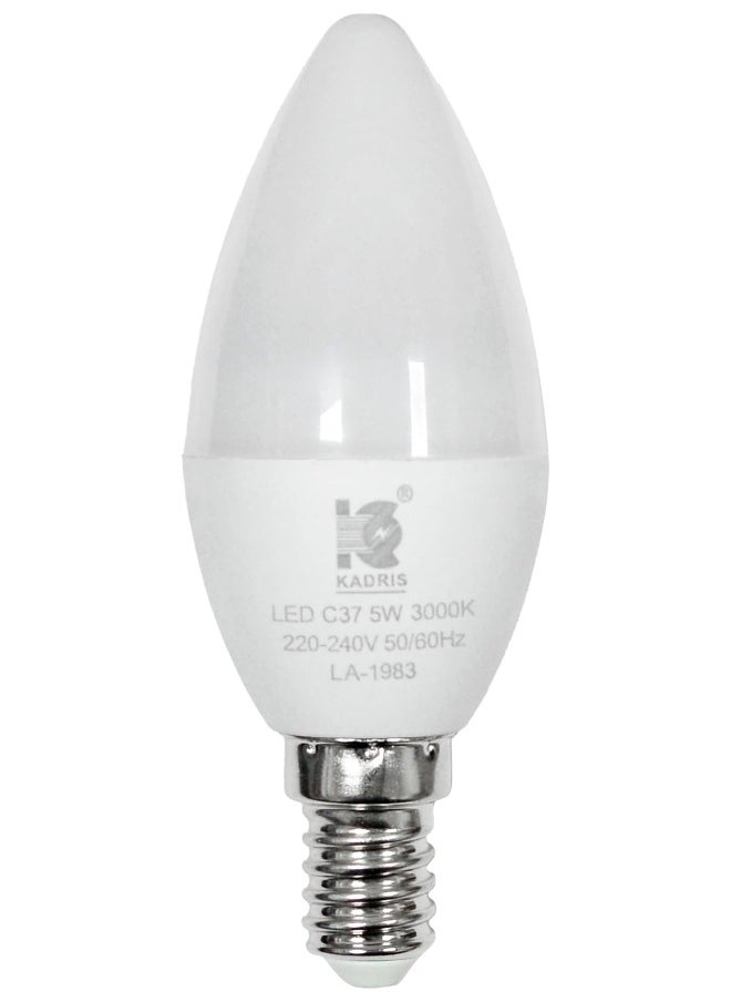 KADRIS Essential Led Candle Bulb- 5W, E14 Capbase-Warm White, 5W=40W,  - Image 1