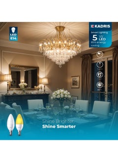 KADRIS Essential Led Candle Bulb- 5W, E14 Capbase-Warm White, 5W=40W,  - Image 4