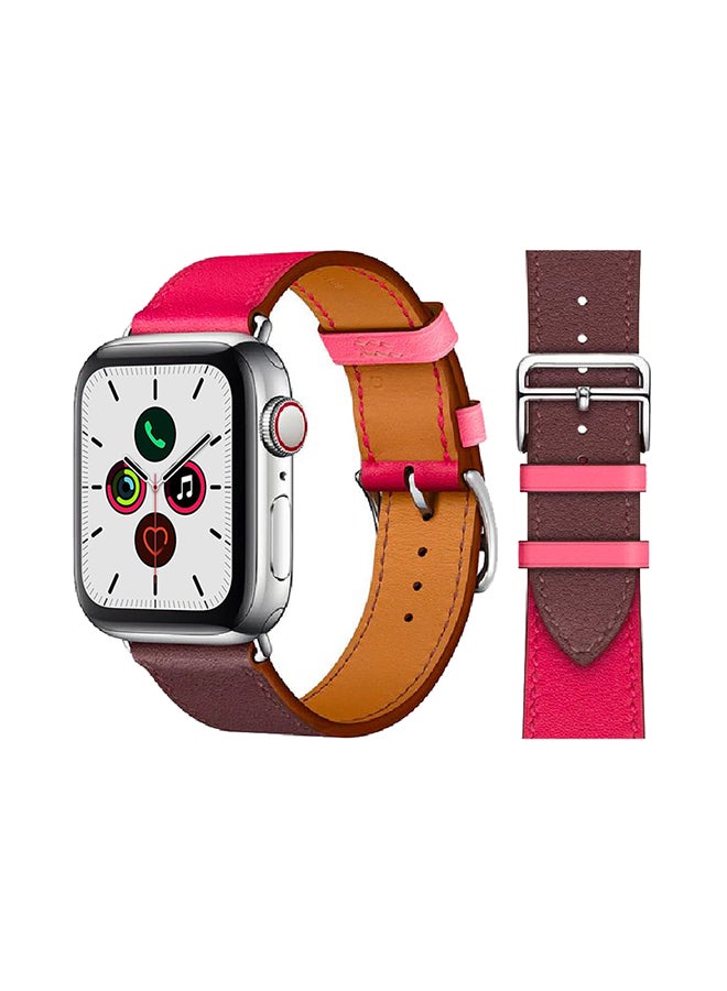 Perfii Stylish Band For Apple Watch Series 5/4/3/2/1 Wine Red/Pink - Image 1