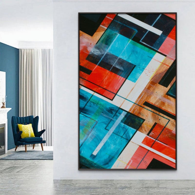 Marktna Modern design canvas painting with a hollow frame, size (50×70), one piece - Image 1